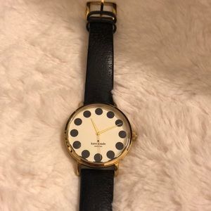 Kate spade black leather watch